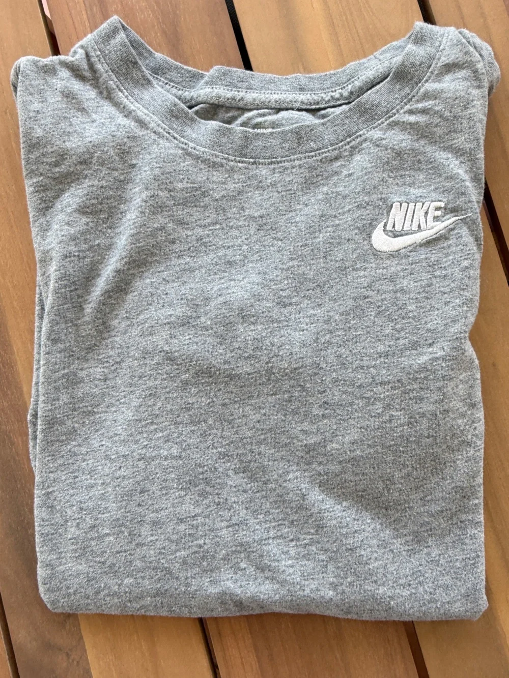 Nike Gray Crewneck Sweatshirt with White Embroidered Swoosh
